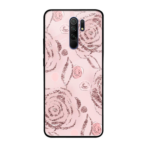 Shimmer Roses Redmi 9 Prime Glass Cases & Covers Online