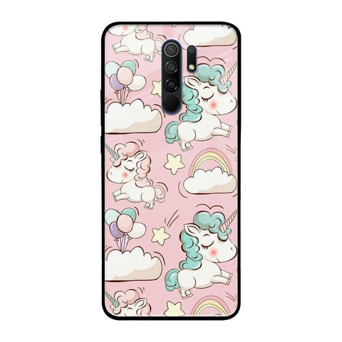 Balloon Unicorn Redmi 9 Prime Glass Cases & Covers Online