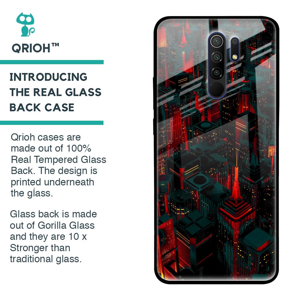 City Light Glass Case For Redmi 9 prime