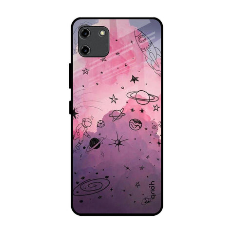 Space Doodles Realme C11 Glass Back Cover Online