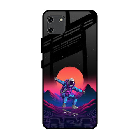 Retro Astronaut Realme C11 Glass Back Cover Online