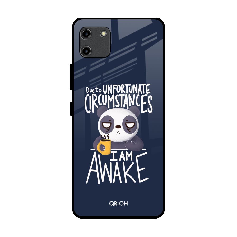 Struggling Panda Realme C11 Glass Back Cover Online