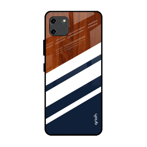 Bold Stripes Realme C11 Glass Back Cover Online
