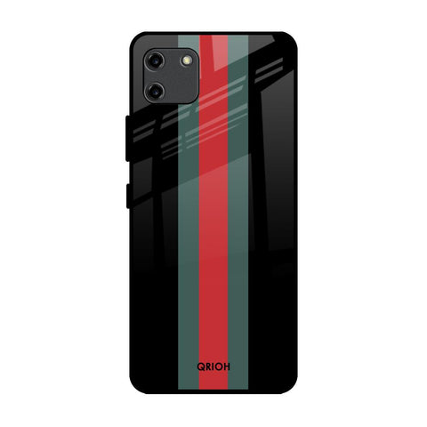 Vertical Stripes Realme C11 Glass Back Cover Online