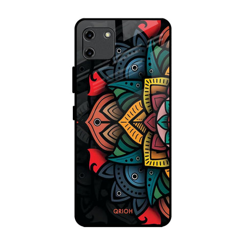 Retro Gorgeous Flower Realme C11 Glass Back Cover Online
