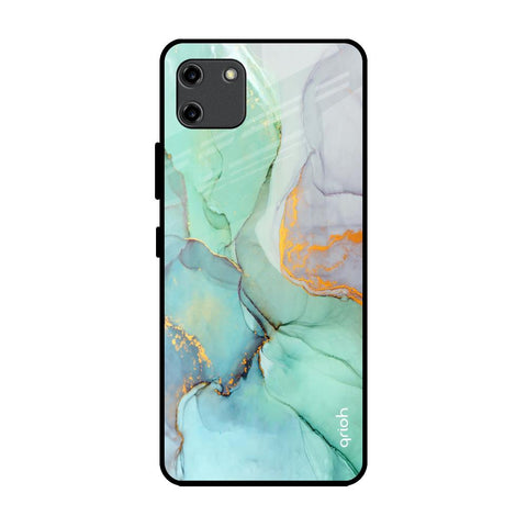 Green Marble Realme C11 Glass Back Cover Online