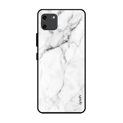 Modern White Marble Realme C11 Glass Back Cover Online