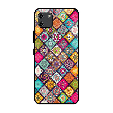 Multicolor Mandala Realme C11 Glass Back Cover Online