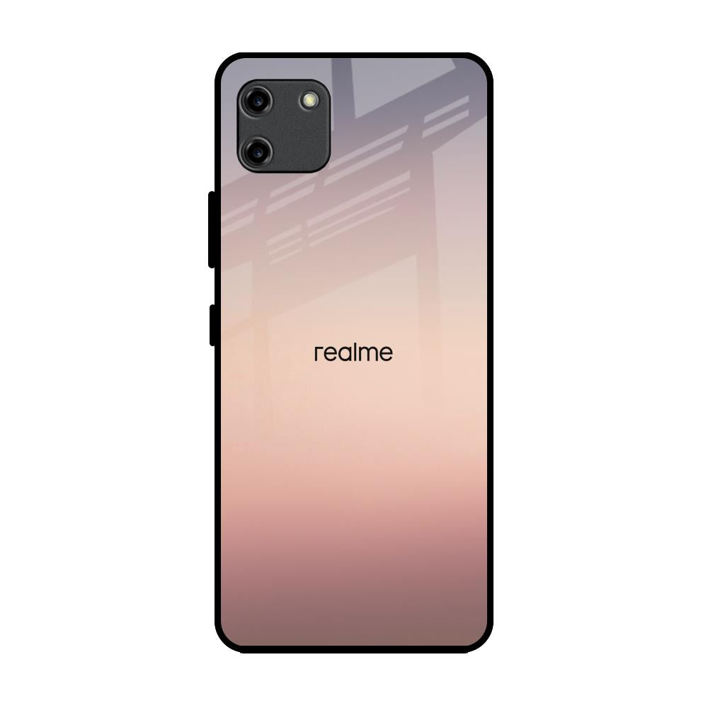 Golden Mauve Realme C11 Glass Back Cover Online