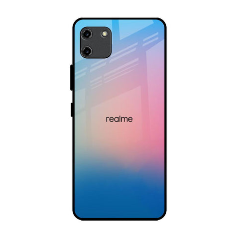 Blue & Pink Ombre Realme C11 Glass Back Cover Online