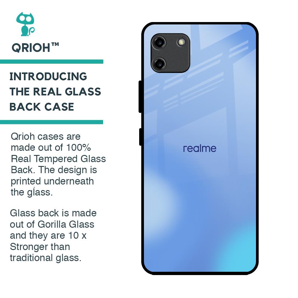 Vibrant Blue Texture Glass Case for Realme C11
