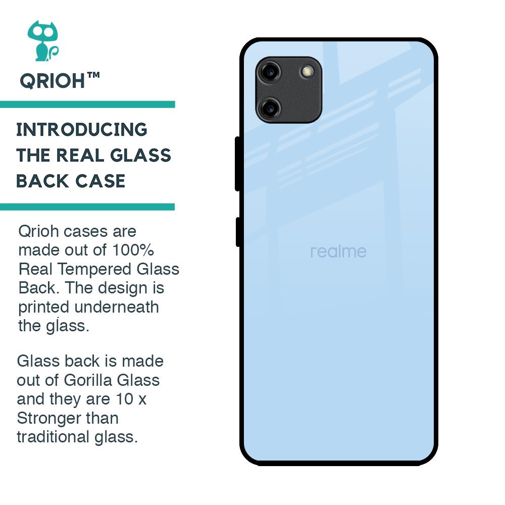 Pastel Sky Blue Glass Case for Realme C11