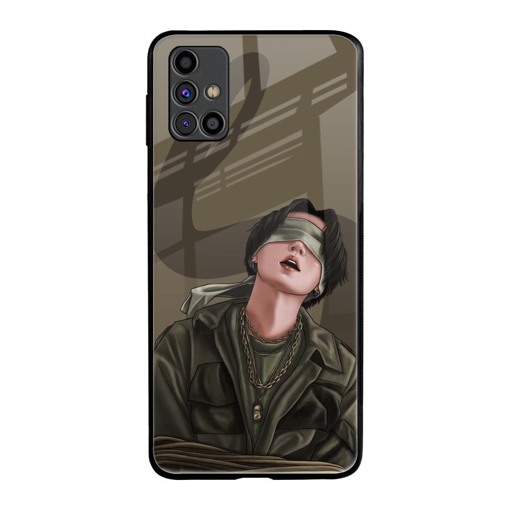 Blind Fold Samsung Galaxy M31s Glass Back Cover Online