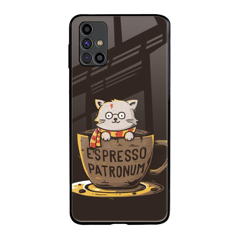 Tea With Kitty Samsung Galaxy M31s Glass Back Cover Online