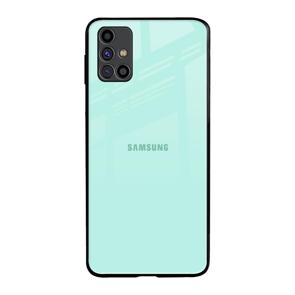 Teal Samsung Galaxy M31s Glass Back Cover Online