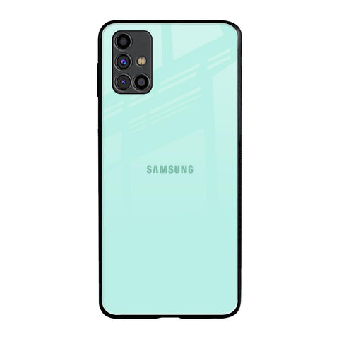 Teal Samsung Galaxy M31s Glass Back Cover Online