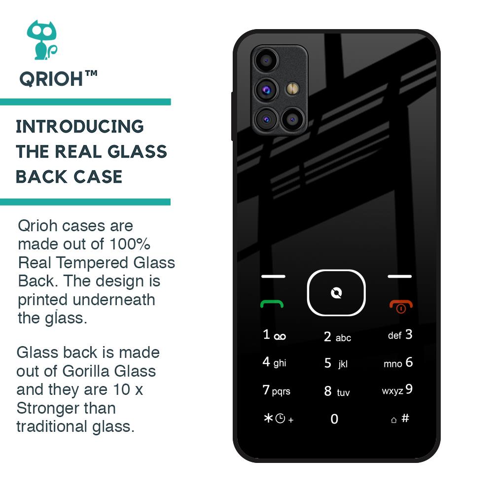 Classic Keypad Pattern Glass Case for Samsung Galaxy M31s