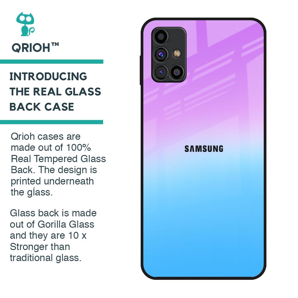 Unicorn Pattern Glass Case for Samsung Galaxy M31s