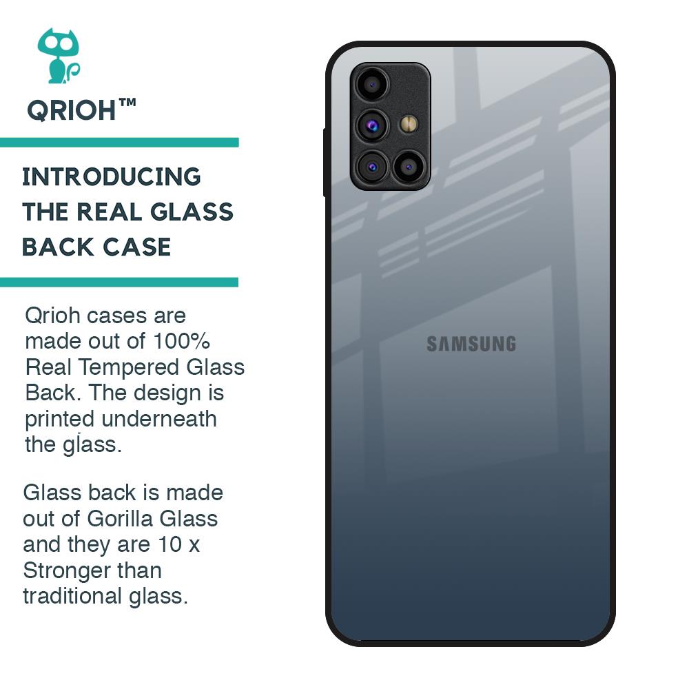 Smokey Grey Color Glass Case For Samsung Galaxy M31s
