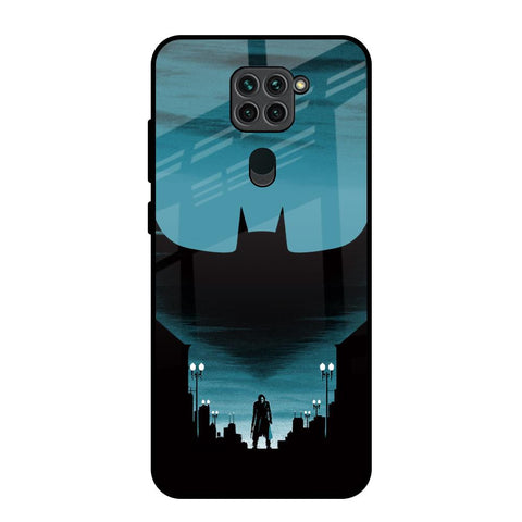 Cyan Bat Redmi Note 9 Glass Back Cover Online