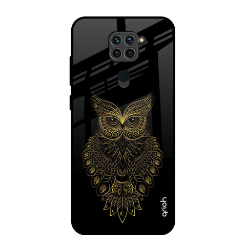 Golden Owl Redmi Note 9 Glass Back Cover Online