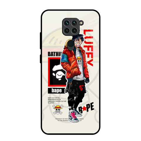 Bape Luffy Redmi Note 9 Glass Back Cover Online