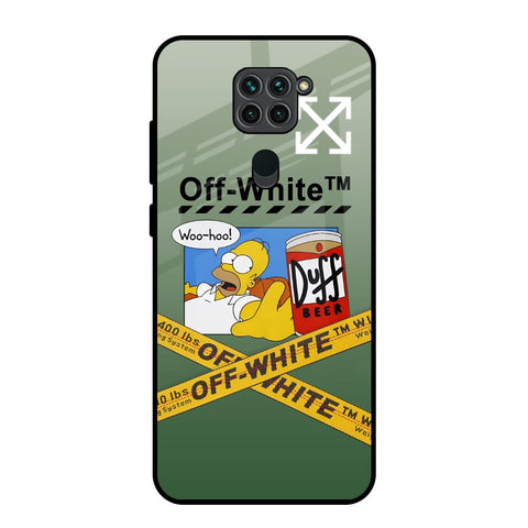 Duff Beer Redmi Note 9 Glass Back Cover Online