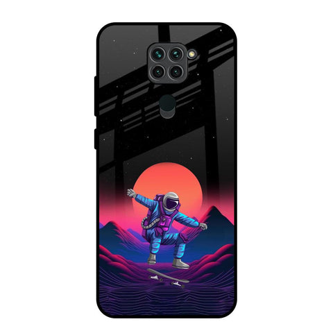 Retro Astronaut Redmi Note 9 Glass Back Cover Online