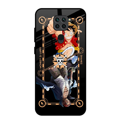 Shanks & Luffy Redmi Note 9 Glass Back Cover Online