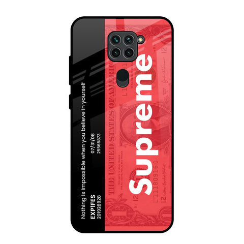Supreme Ticket Redmi Note 9 Glass Back Cover Online