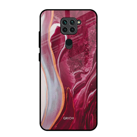 Crimson Ruby Redmi Note 9 Glass Back Cover Online