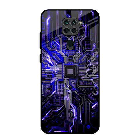 Techno Color Pattern Redmi Note 9 Glass Back Cover Online