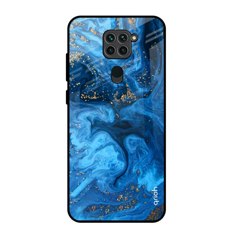 Gold Sprinkle Redmi Note 9 Glass Back Cover Online