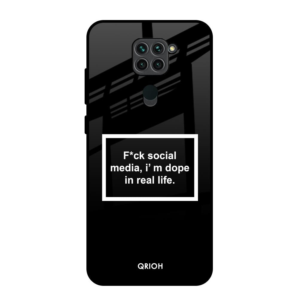 Dope In Life Redmi Note 9 Glass Back Cover Online