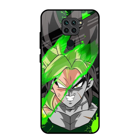 Anime Green Splash Redmi Note 9 Glass Back Cover Online