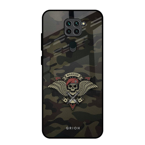 Army Warrior Redmi Note 9 Glass Back Cover Online