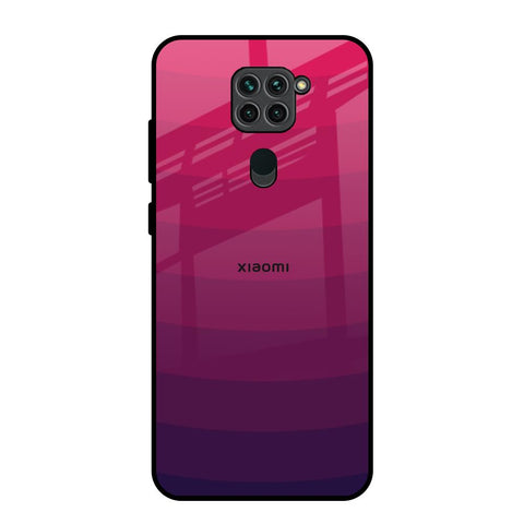 Wavy Pink Pattern Redmi Note 9 Glass Back Cover Online