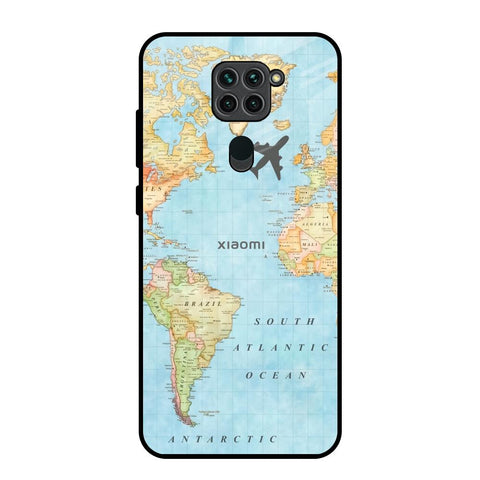 Fly Around The World Redmi Note 9 Glass Back Cover Online