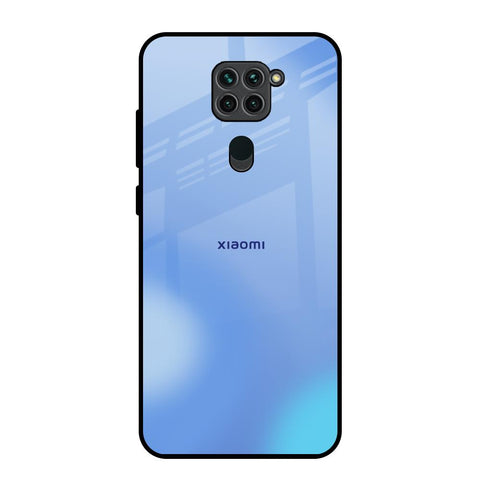 Vibrant Blue Texture Redmi Note 9 Glass Back Cover Online