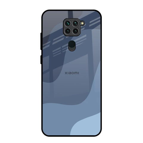 Navy Blue Ombre Redmi Note 9 Glass Back Cover Online