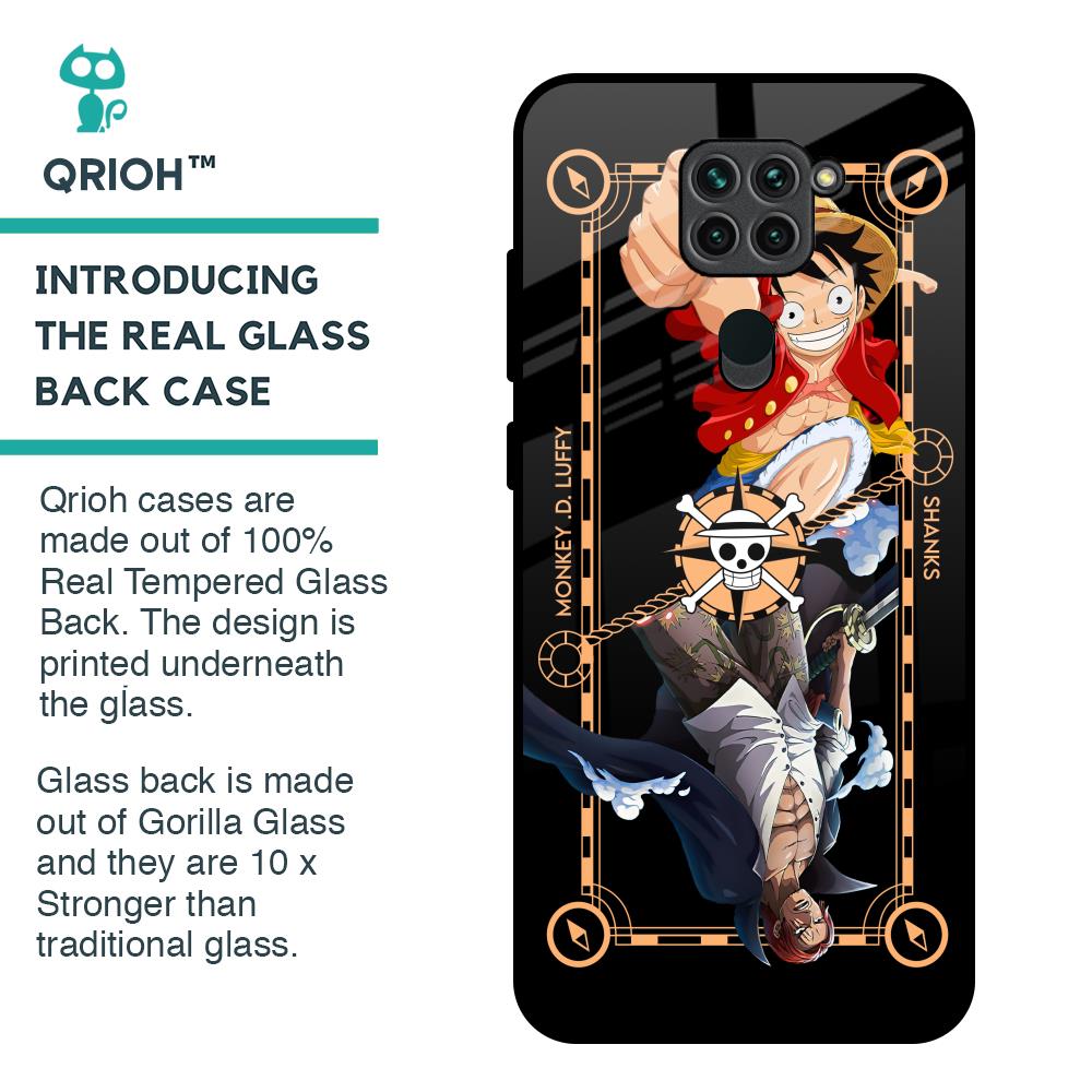 Shanks & Luffy Glass Case for Redmi Note 9