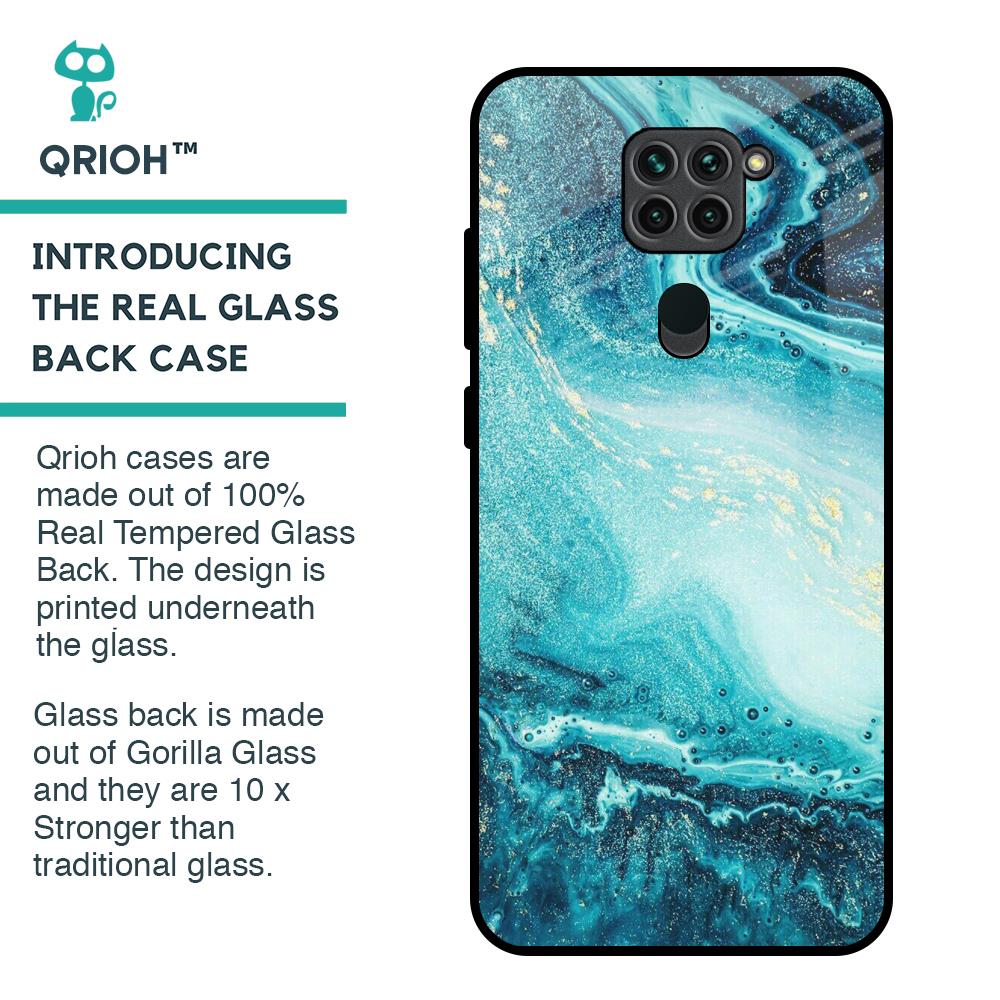 Sea Water Glass Case for Redmi Note 9