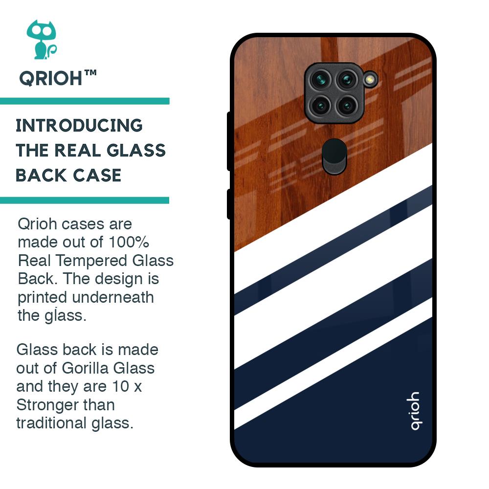 Bold Stripes Glass Case for Redmi Note 9