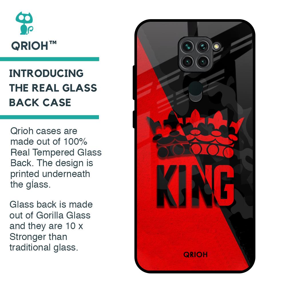 I Am A King Glass Case for Redmi Note 9