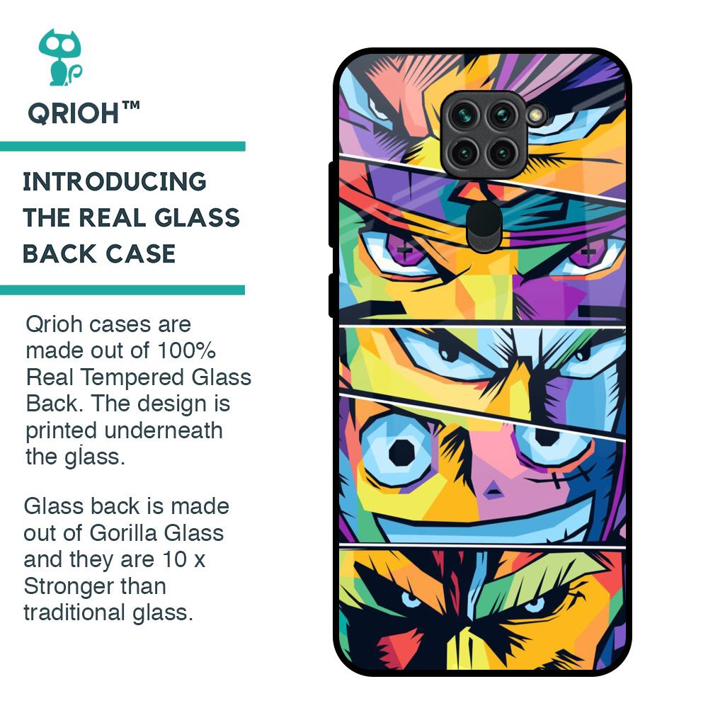 Anime Legends Glass Case for Redmi Note 9
