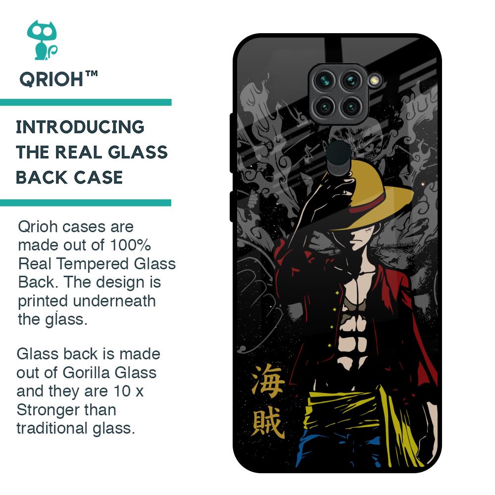 Dark Luffy Glass Case for Redmi Note 9
