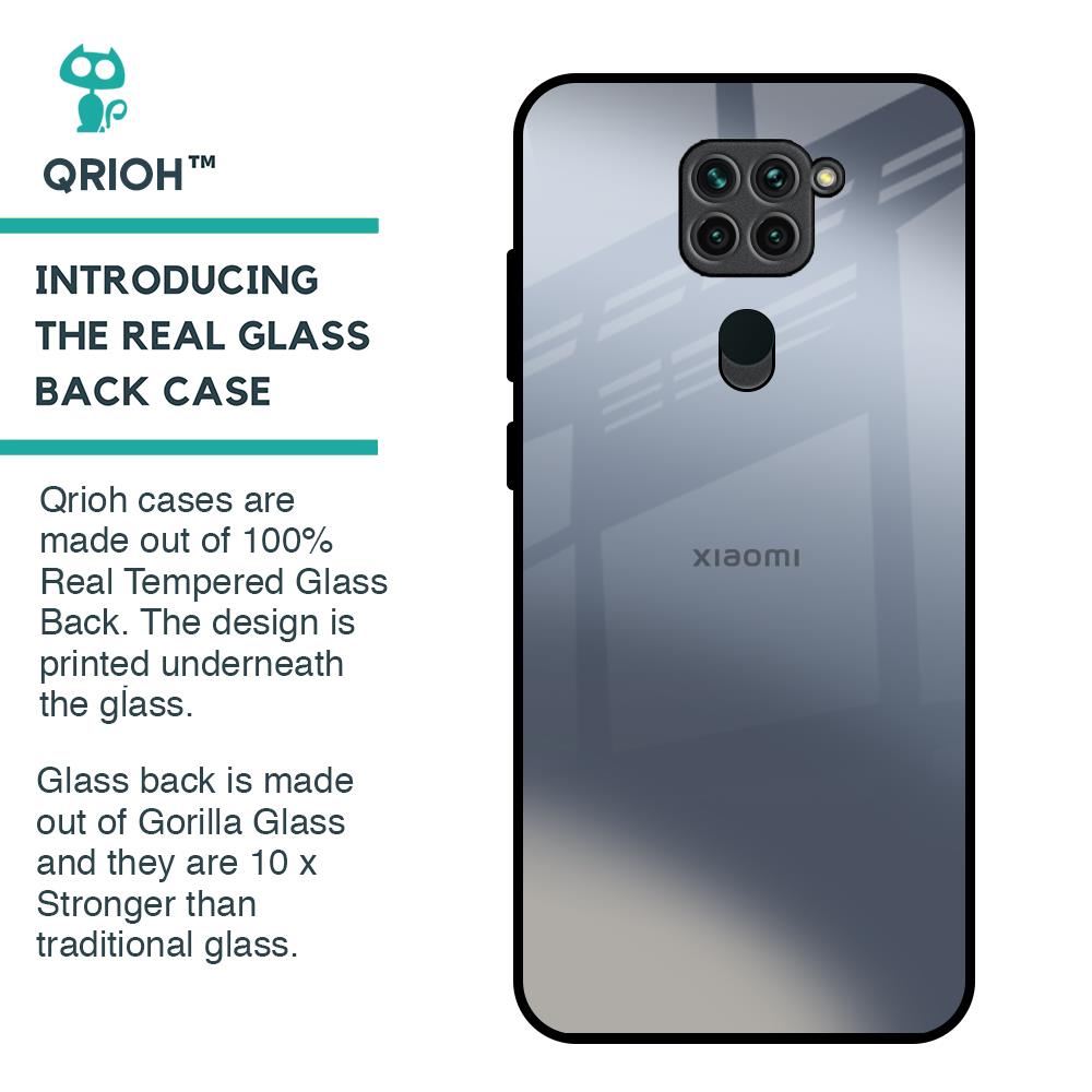 Space Grey Gradient Glass Case for Redmi Note 9