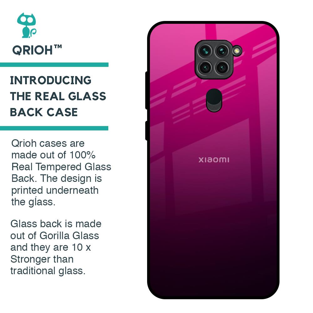 Purple Ombre Pattern Glass Case for Redmi Note 9