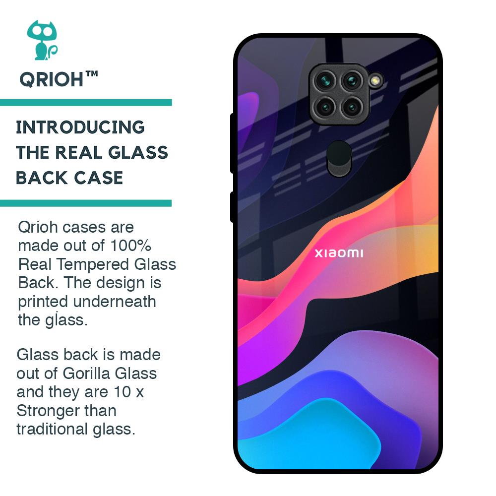 Colorful Fluid Glass Case for Redmi Note 9