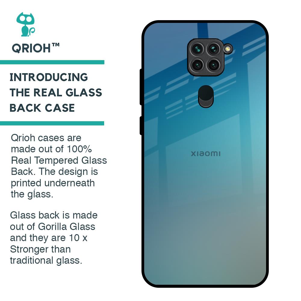 Sea Theme Gradient Glass Case for Redmi Note 9